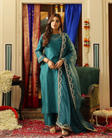 Vamika Green Chanderi Suit Set