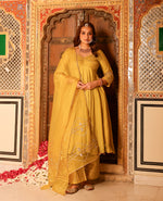 Khaas Neon Green Chanderi Aangi Suit Set