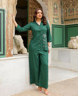 Bela Green Rayon Coord Set
