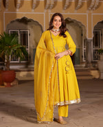 Kanak Yellow Cotton Suit Set