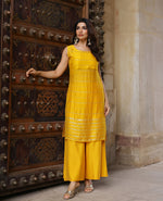 Raya Yellow Jacquard Coord Set