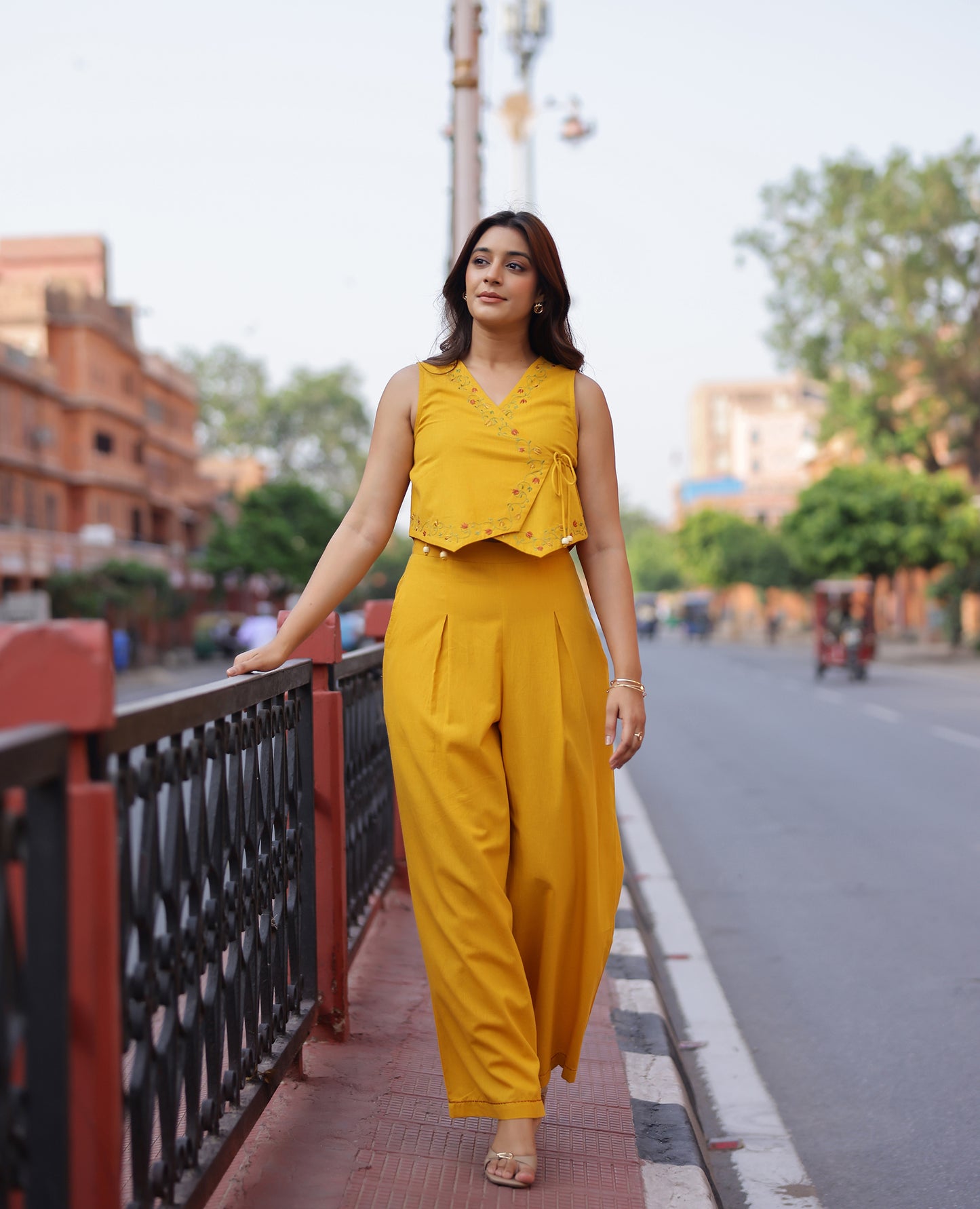 Kesar Yellow Flex Coord Set