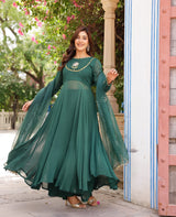 Ambar Dark Green Georgette Suit Set