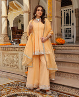 Sera Peach Cotton Suit Set