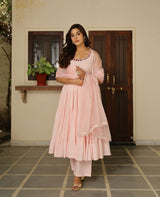 Kusum Pink Cotton Suit Set