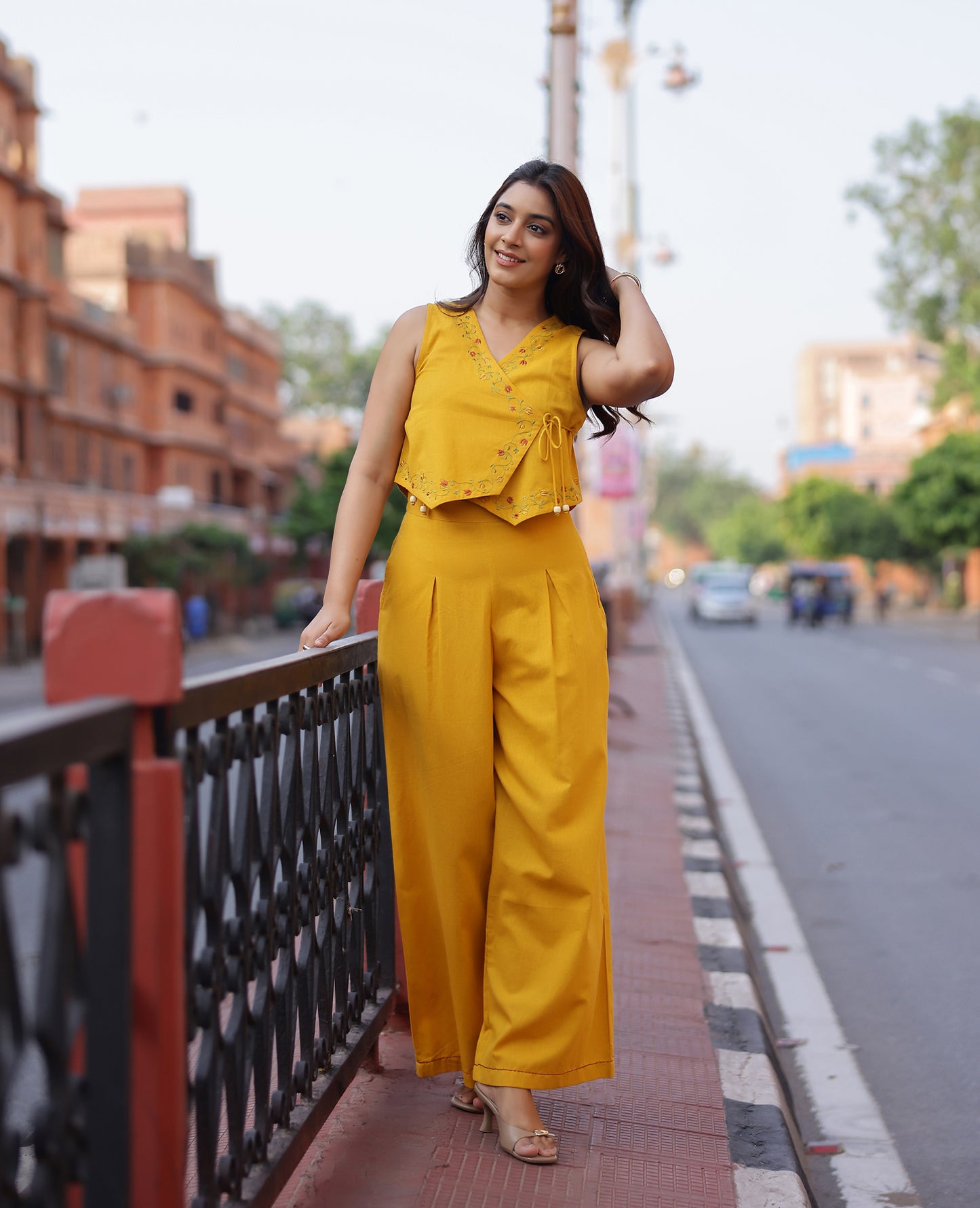 Kesar Yellow Flex Coord Set