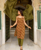 Harini Green Printed Cotton Suit Set