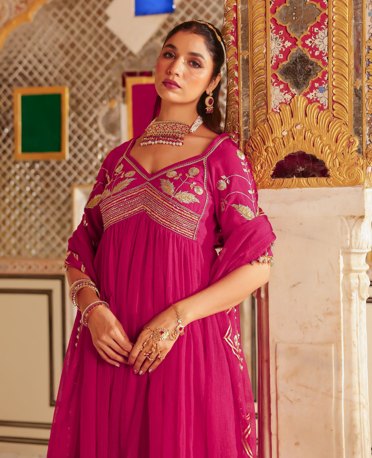 Phool Pink Doria Aangi Suit Set