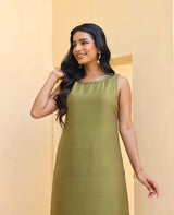 Kavya Green Chanderi Kurta Set