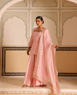 Myra Pink Chanderi Suit Set