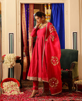 Dastoor Pink Cotton Suit Set