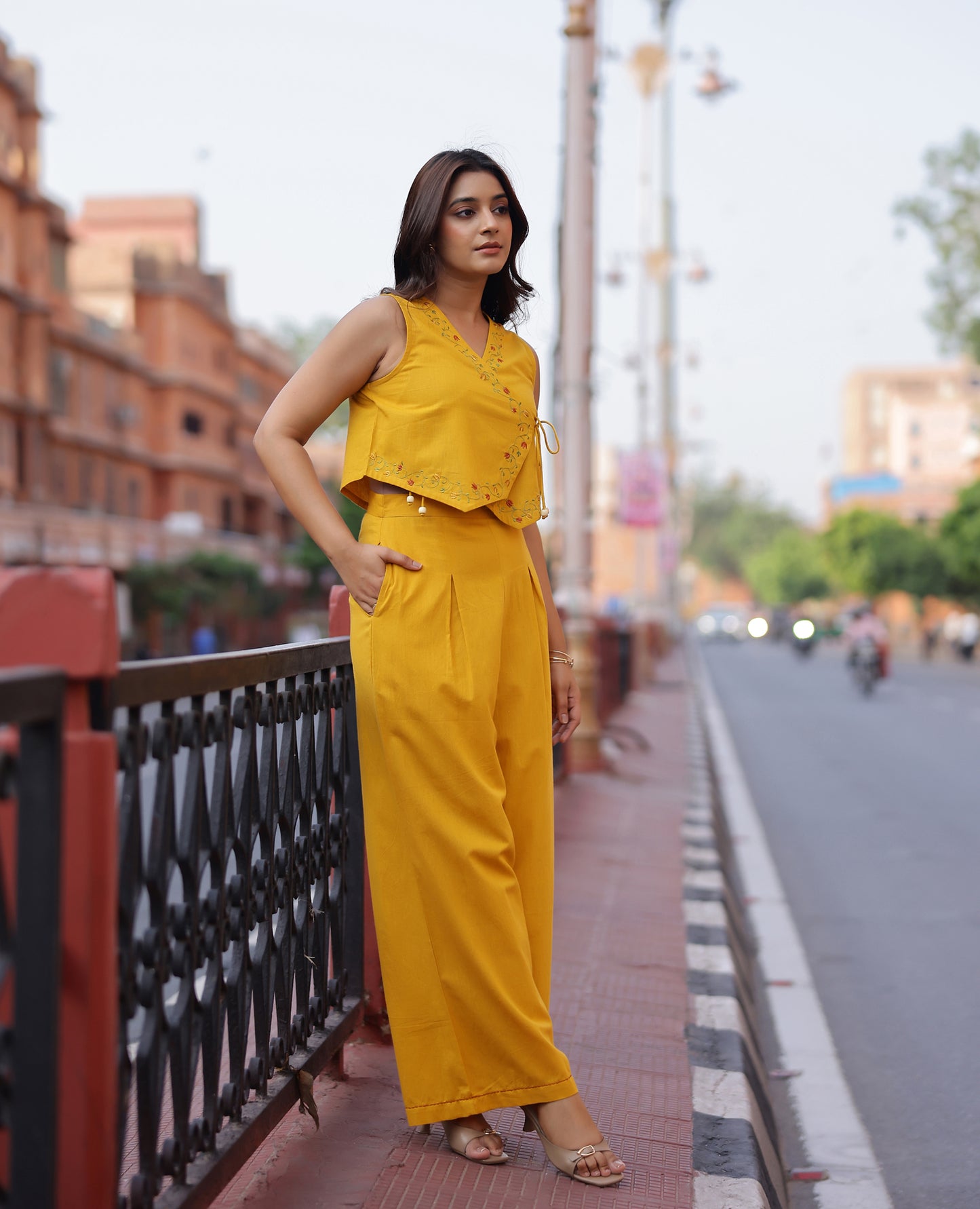 Kesar Yellow Flex Coord Set
