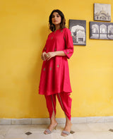 Aanchal Pink Chanderi Kurta Set
