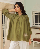 Amoli Green Chanderi Coord Set