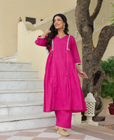 Sitara Pink Cotton Kurta Set