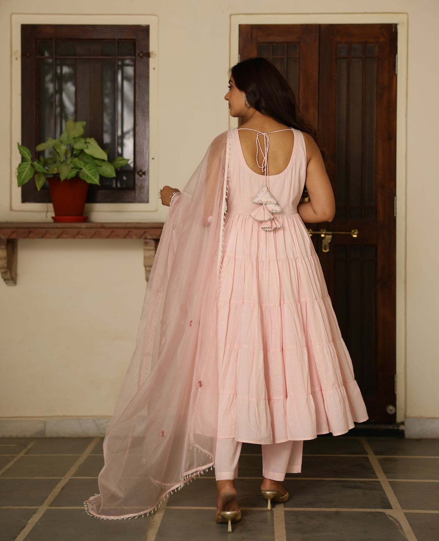 Kusum Pink Cotton Suit Set