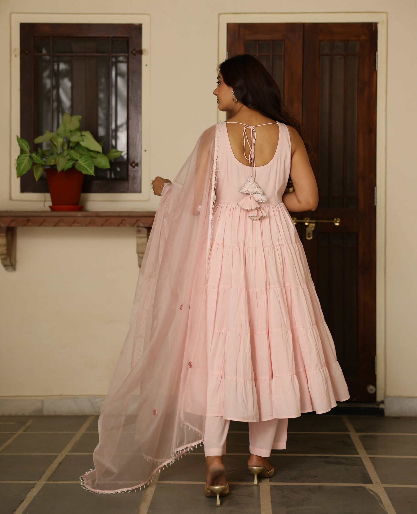 Kusum Pink Cotton Suit Set