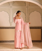 Myra Pink Chanderi Suit Set