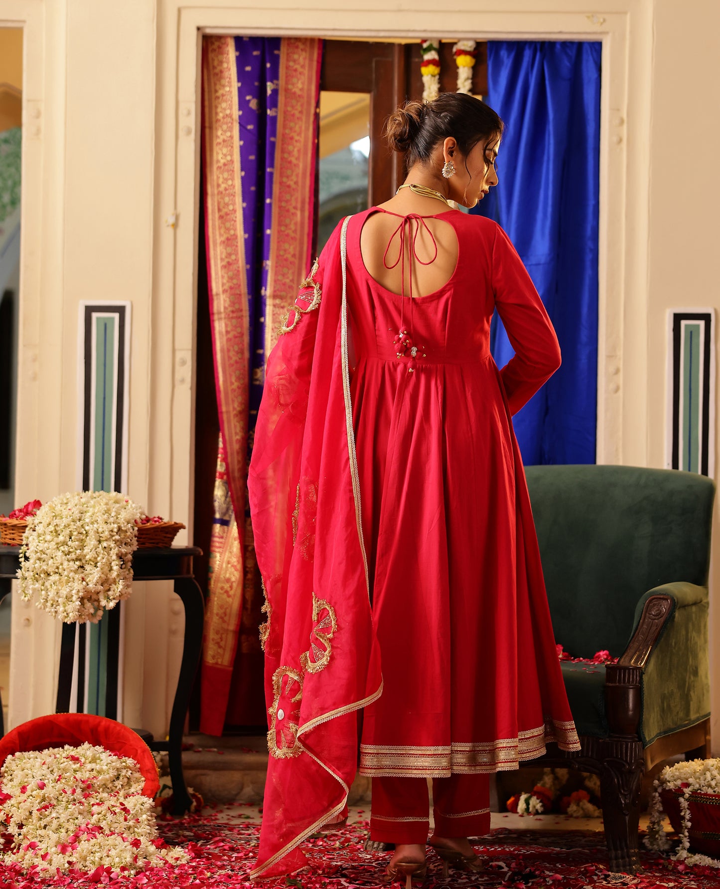 Dastoor Pink Cotton Suit Set