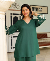 Sia Green Rayon Coord Set