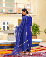 Noor Blue Chanderi Suit Set