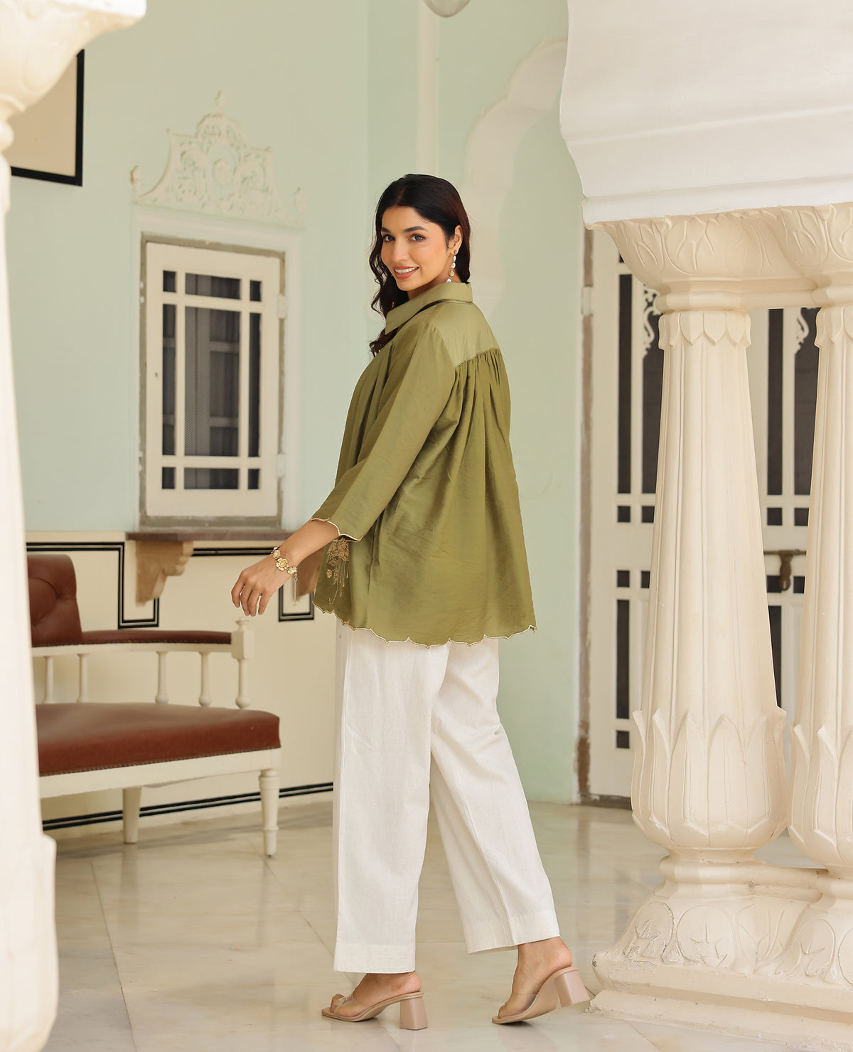 Amoli Green Chanderi Coord Set