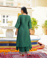 Saaj Green Chanderi Kurta Set