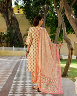 Gulabo Off White Printed Cotton Suit Set