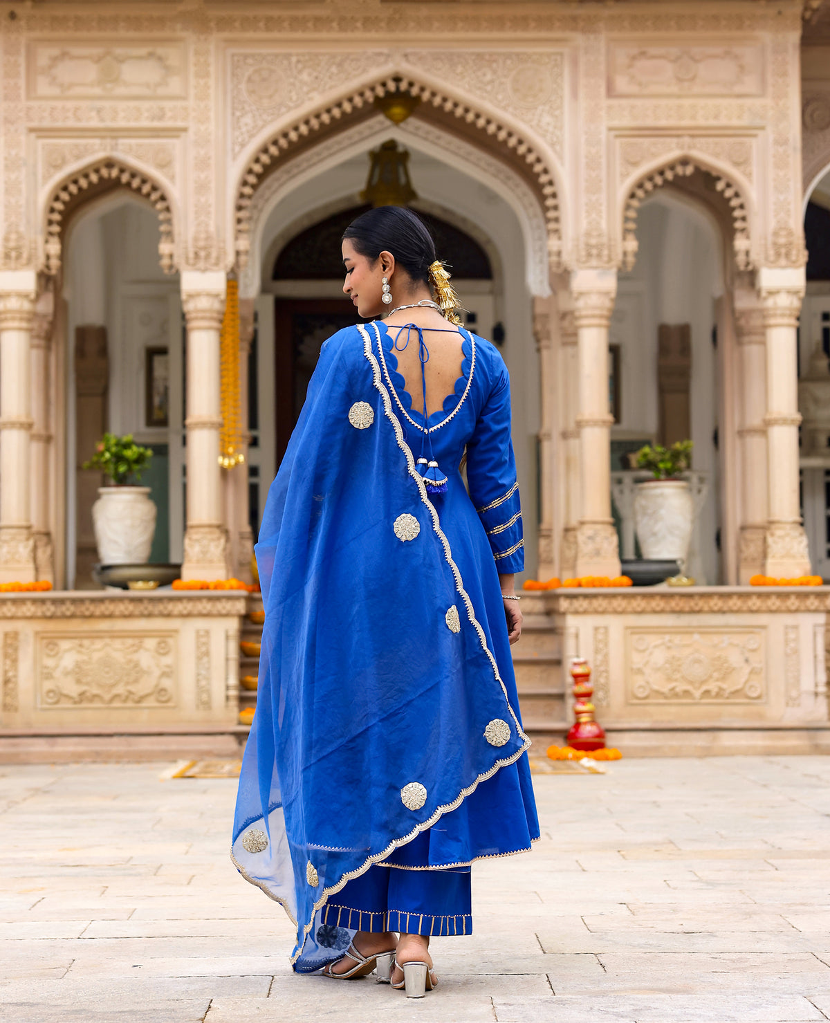 Mehar Blue Cotton Suit Set