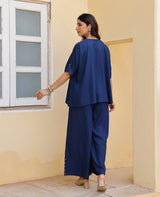 Meera Blue Rayon Coord Set