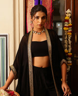 Rajsi Black Georgette Coord Set