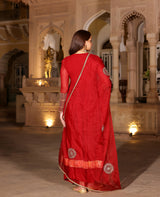 Kumud Red Georgette Suit Set
