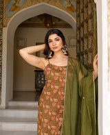 Harini Green Printed Cotton Suit Set