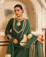 Manjari Green Chanderi Suit Set