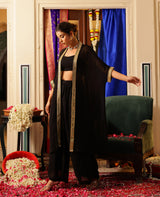 Rajsi Black Georgette Coord Set