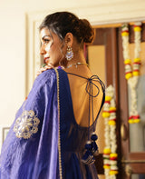 Swarna Blue Chanderi Suit Set