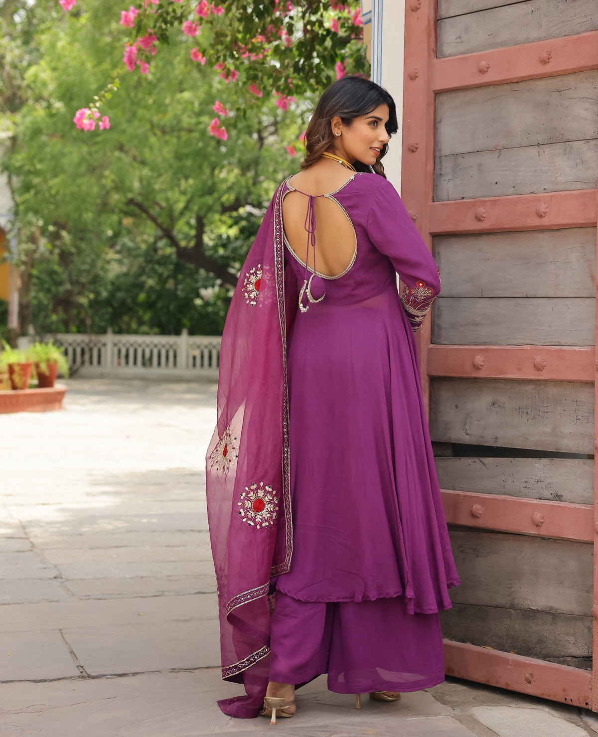 Prabha Purple Georgette Suit Set
