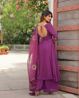 Prabha Purple Georgette Suit Set