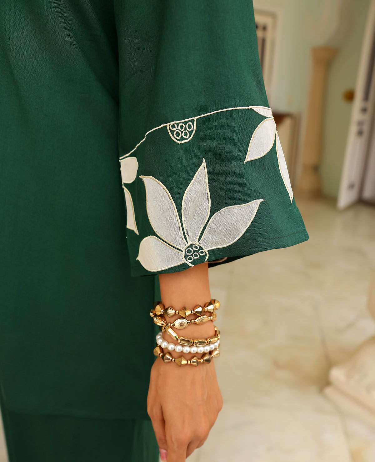 Sia Green Rayon Coord Set
