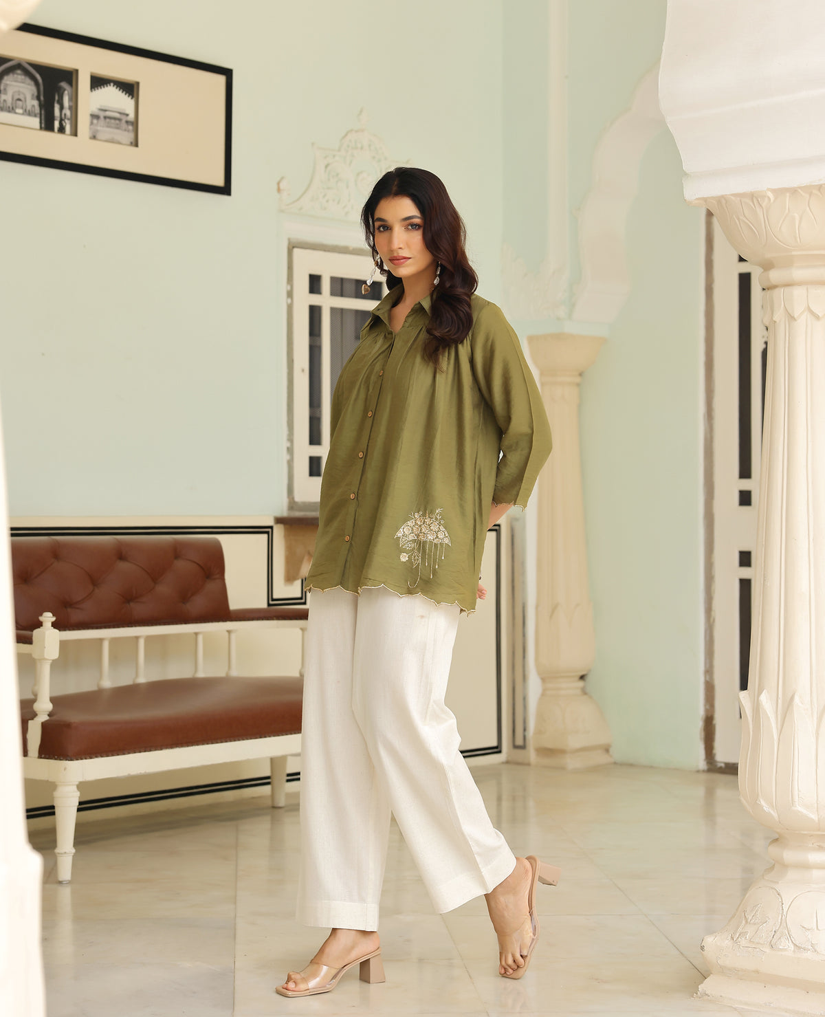 Amoli Green Chanderi Coord Set