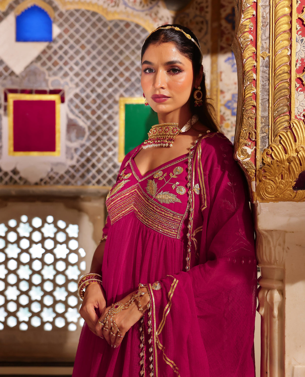 Phool Pink Doria Aangi Suit Set