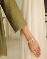 Amoli Green Chanderi Coord Set